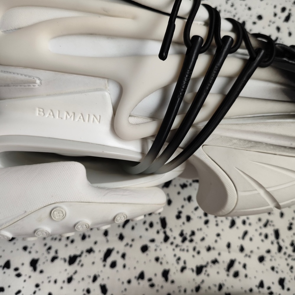 Balmain Black and White Women's Sneakers - Picture 7 of 8